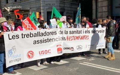 Gran èxit de la primera vaga inclusiva de totes les treballadores i treballadors del sistema de salut i dels serveis assistencials de Catalunya